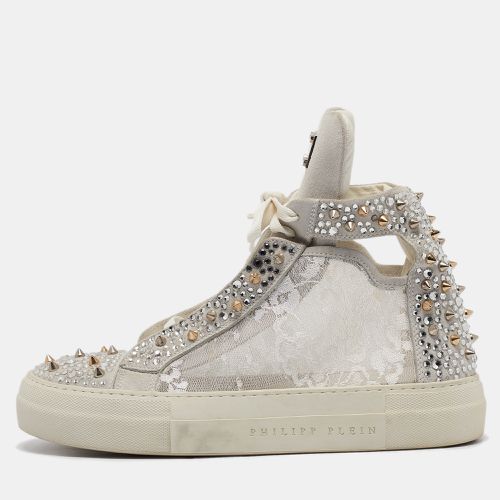 Lace and Suede High Top Sneakers Size 39 - Philipp Plein - Modalova