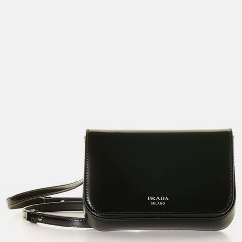 Leather Logo Mini Shoulder Bag - Prada - Modalova