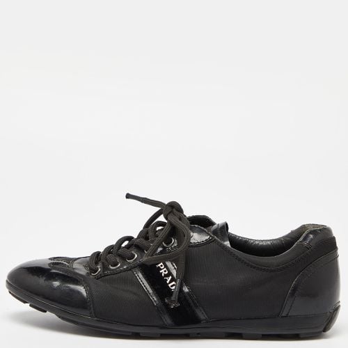 Patent Leather and Nylon Low Top Sneakers Size 35.5 - Prada Sport - Modalova