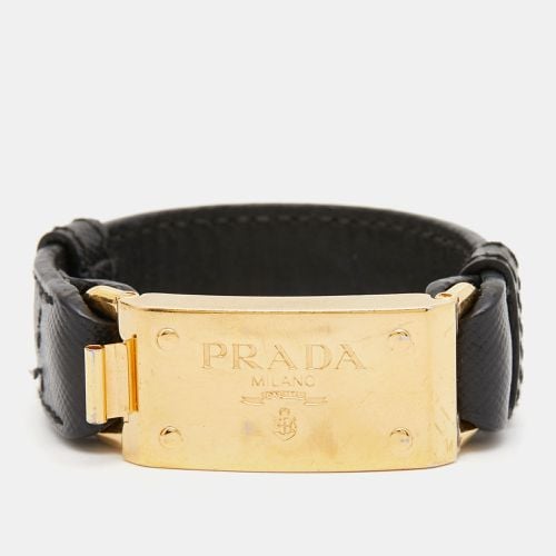 Prada Leather Gold Tone Bracelet - Prada - Modalova