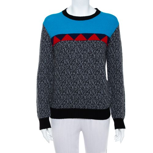 Color Block Wool & Cashmere Crewneck Sweater S - Prada - Modalova