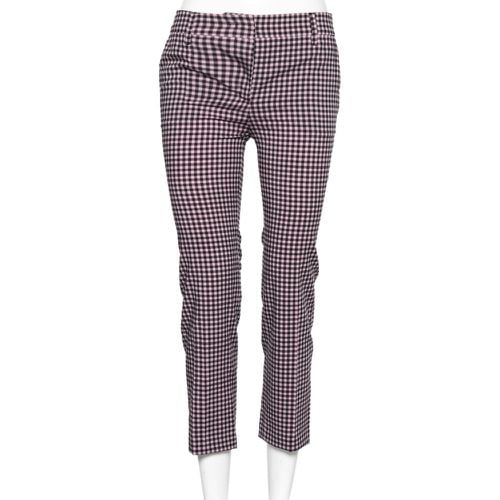 And Black Checkered Wool Trousers M - Prada - Modalova