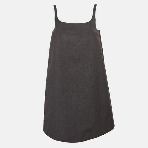 Dark Wool Mini Shift Dress S - Prada - Modalova