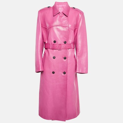 Leather Belted Trench Coat M - Prada - Modalova