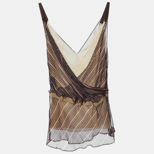 Stripe Silk Strappy Top M - Prada - Modalova