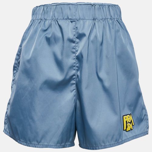 Logo Applique Gabardine Nylon Shorts M - Prada - Modalova