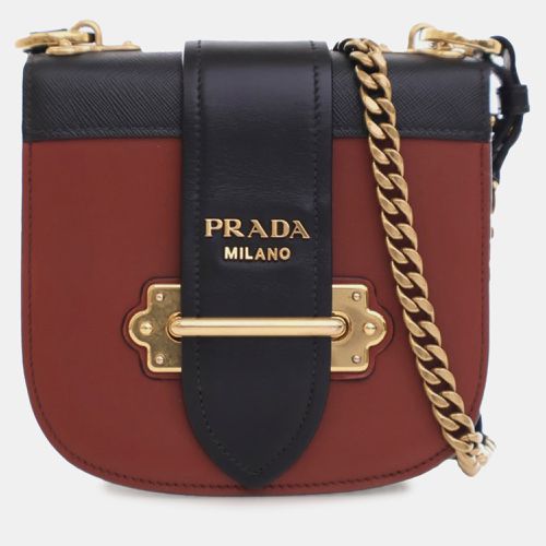 Black City Calf and Saffiano Cahier Crossbody Bag - Prada - Modalova