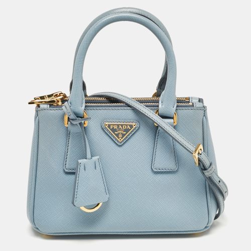 Light Saffiano Lux Leather Mini Double Zip Crossbody Bag - Prada - Modalova