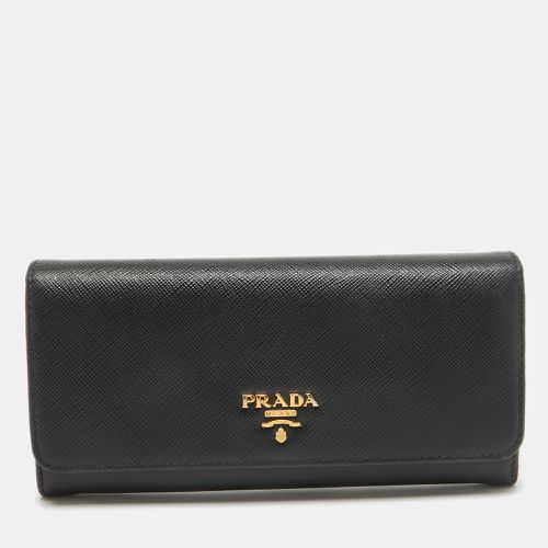 Saffiano Leather Flap Continental Wallet - Prada - Modalova