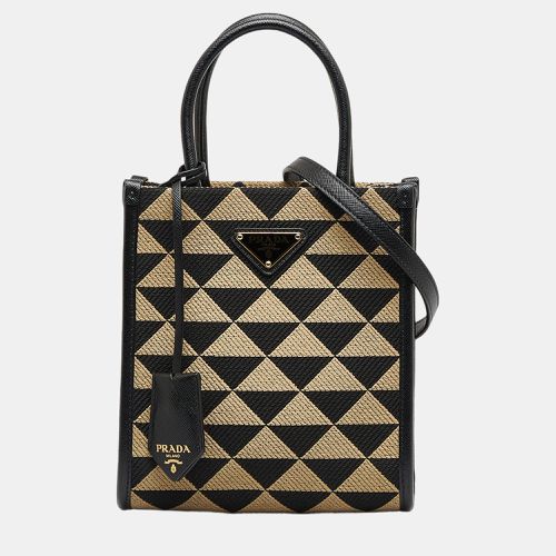 Brown Mini Symbole Triangolo Satchel - Prada - Modalova