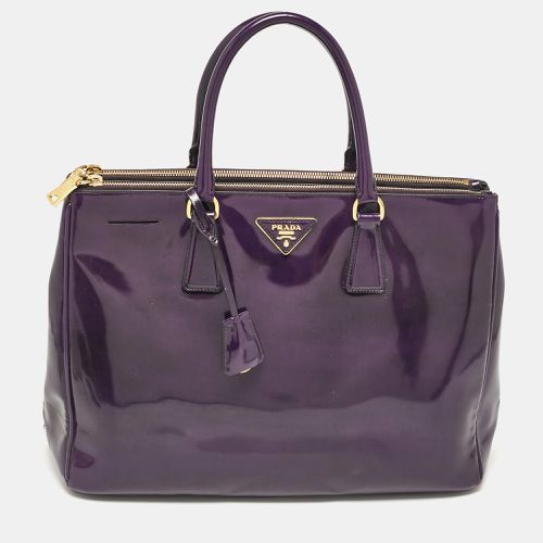 Patent Leather Medium Double Zip Galleria Tote - Prada - Modalova