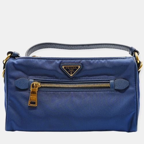 Prada Blue Nylon Shoulder Bag - Prada - Modalova