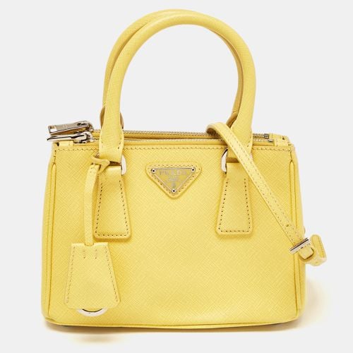 Saffiano Lux Leather Mini Double Zip Tote - Prada - Modalova