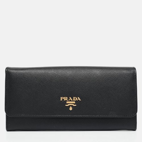 Saffiano Metal Leather Flap Continental Wallet - Prada - Modalova