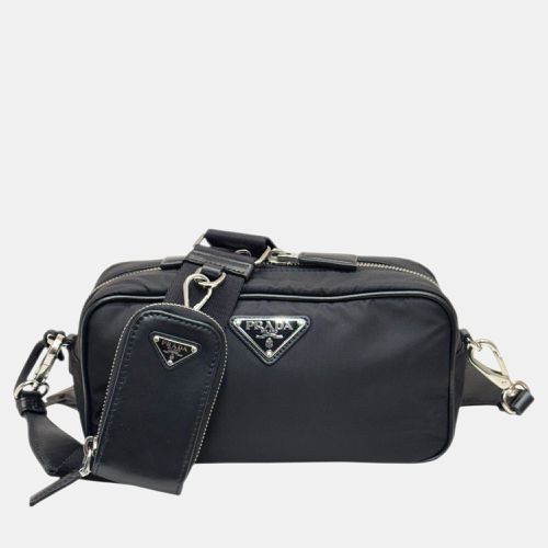 Re-Nylon Leather Triangle Shoulder Bag - Prada - Modalova