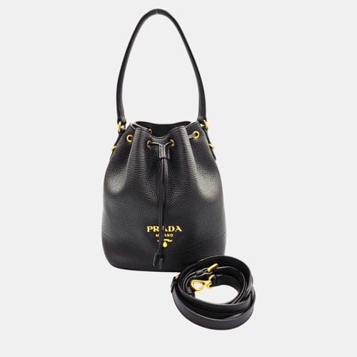 Prada Black Leather Bucket Bag - Prada - Modalova