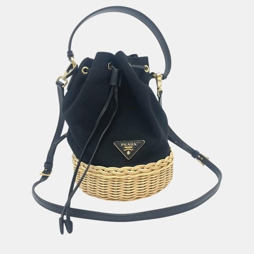 Prada Black Triangle Logo Hand Bag - Prada - Modalova