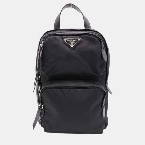 Prada Black Nylon Triangle Body Bag - Prada - Modalova