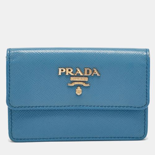 Light Saffiano Metal Leather Flap Card Holder - Prada - Modalova