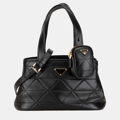 Small Quilted Lambskin Satchel - Prada - Modalova