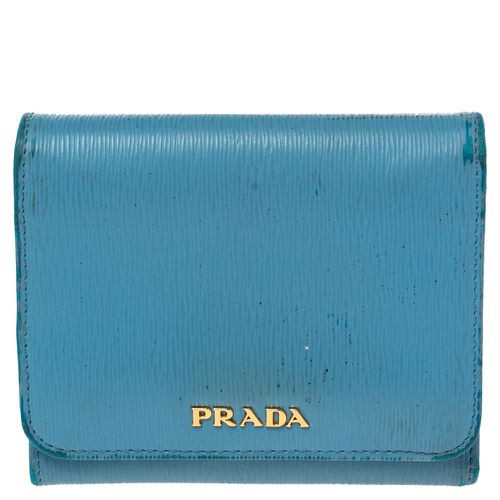 Vittello Move Leather Trifold Wallet - Prada - Modalova