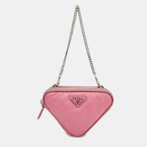 Saffiano Soft Padded Nappa Triangle Mini Cross Bag - Prada - Modalova