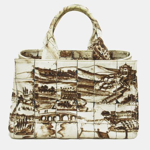 Canvas Canapa Stampato Handbag - Prada - Modalova