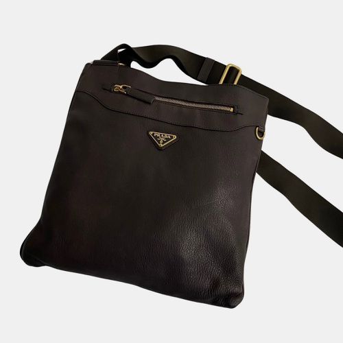 Leather Leather Crossbody Bag - Prada - Modalova