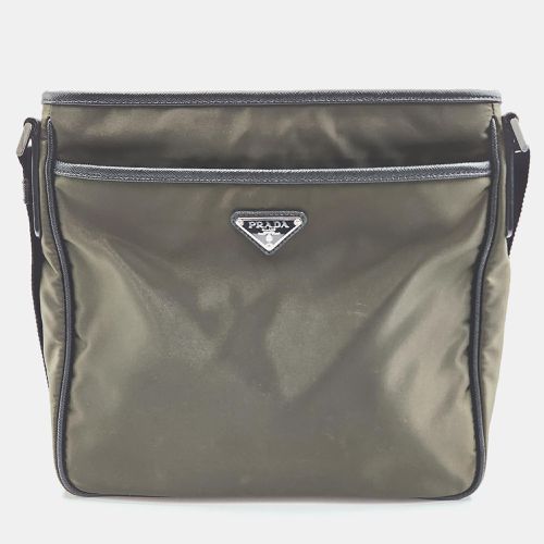 Prada Khaki Nylon Messenger Bag - Prada - Modalova