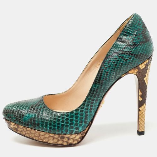 Dark Python Platform Pumps Size 36.5 - Prada - Modalova