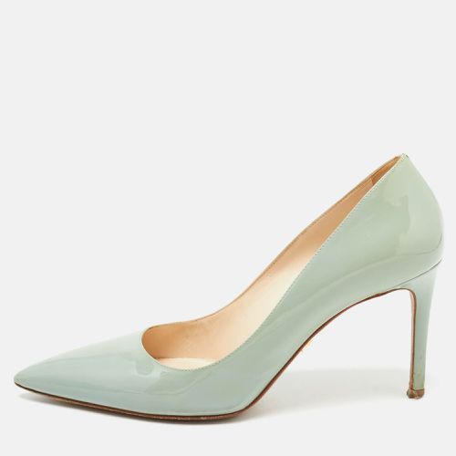 Mint Patent Leather Pointed Toe Pumps Size 38 - Prada - Modalova