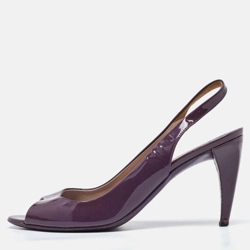 Patent Leather Open Toe Slingback Pumps Size 37 - Prada - Modalova