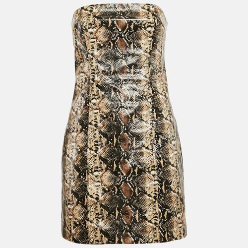 Snake Skin Faux Leather Strapless Mini Dress M - ROTATE BIRGER CHRISTENSEN - Modalova