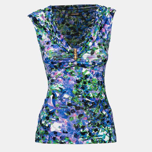 Printed Jersey Sleeveless Top S - Roberto Cavalli - Modalova