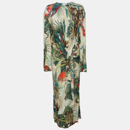 Jungle Print Belted Midi Dress L - Roberto Cavalli - Modalova