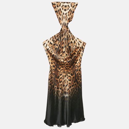 Multicolored Animal Print Brooch Detail Short Dress S - Roberto Cavalli - Modalova