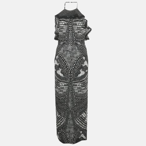 Print Crepe Halter Neck Maxi Dress M - Roberto Cavalli - Modalova