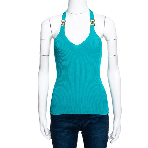 Teal Rib Knit Racerback Top M - Roberto Cavalli - Modalova