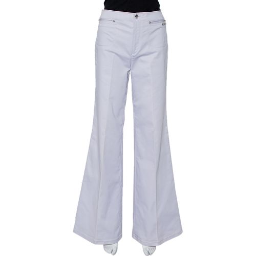 Lavender Cotton Bootcut Trousers L - Roberto Cavalli - Modalova