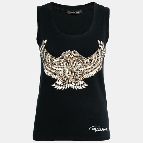 Stretch Cotton Printed Tank Top L - Roberto Cavalli - Modalova