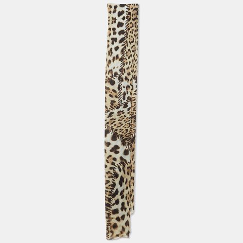 Animal Print Silk Stole - Roberto Cavalli - Modalova