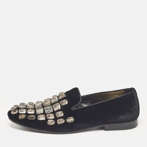 Velvet Embellished Slip On Loafers Size 40 - Roberto Cavalli - Modalova