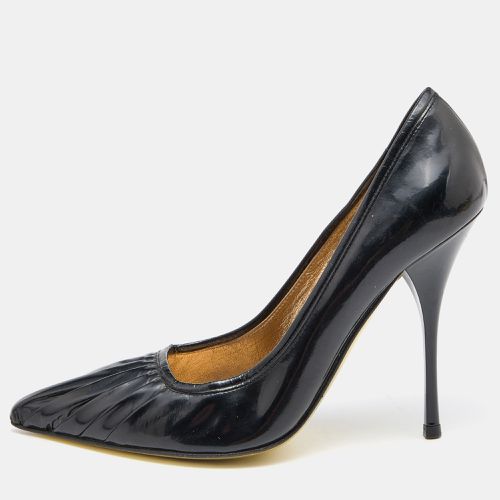 Pleated Patent Leather Pointed Toe Pumps Size 36.5 - Roberto Cavalli - Modalova