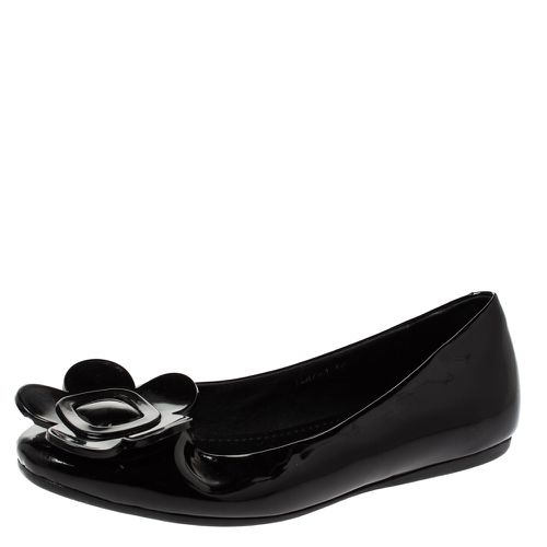 Floral Applique Patent Leather Ballet Flats Size 39 - Roger Vivier - Modalova