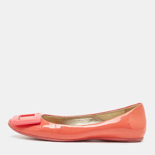 Coral Patent Leather Belle Vivier Ballet Flats Size 34.5 - Roger Vivier - Modalova