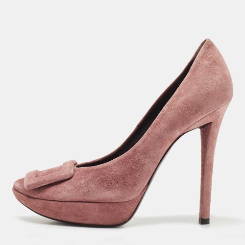 Suede Buckle Platform Pumps Size 37 - Roger Vivier - Modalova