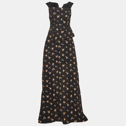 Floral Textured Silk Blend Off Shoulder Heddon Gown M - Roland Mouret - Modalova