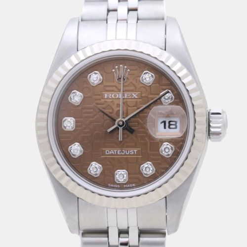 K White Gold Stainless Steel Diamond Datejust 79174 Automatic Women's Wristwatch 26 mm - Rolex - Modalova