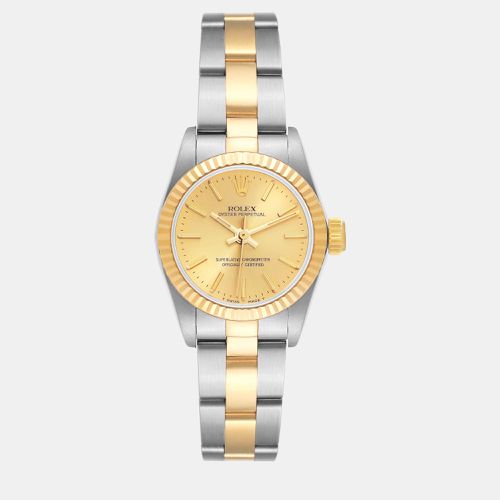 Oyster Perpetual Steel Yellow Ladies Watch 24 mm - Rolex - Modalova