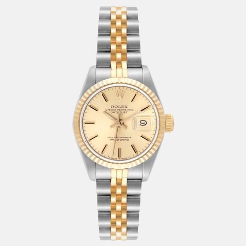 Datejust Champagne Dial Steel Yellow Ladies Watch 26 mm - Rolex - Modalova